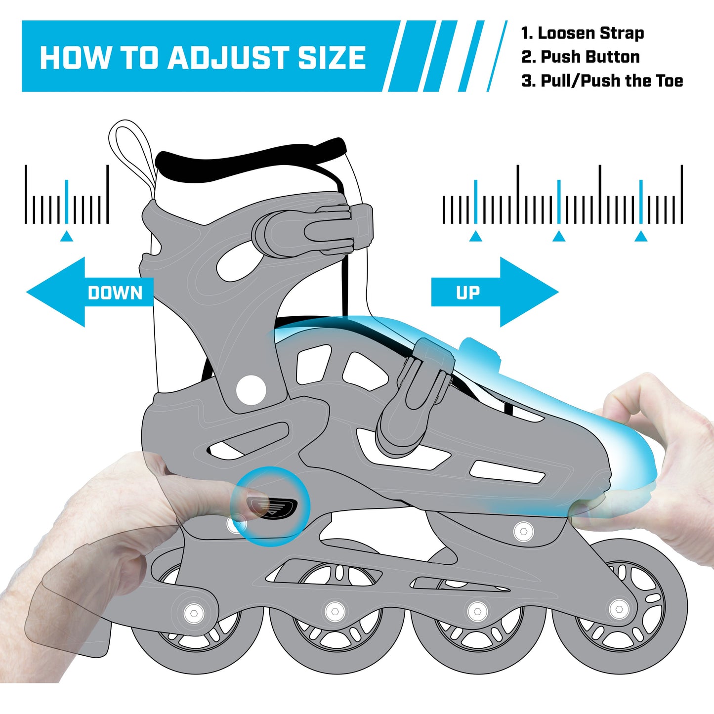 V-Tech 500 Women's Inline Skates with Adjustable Sizing