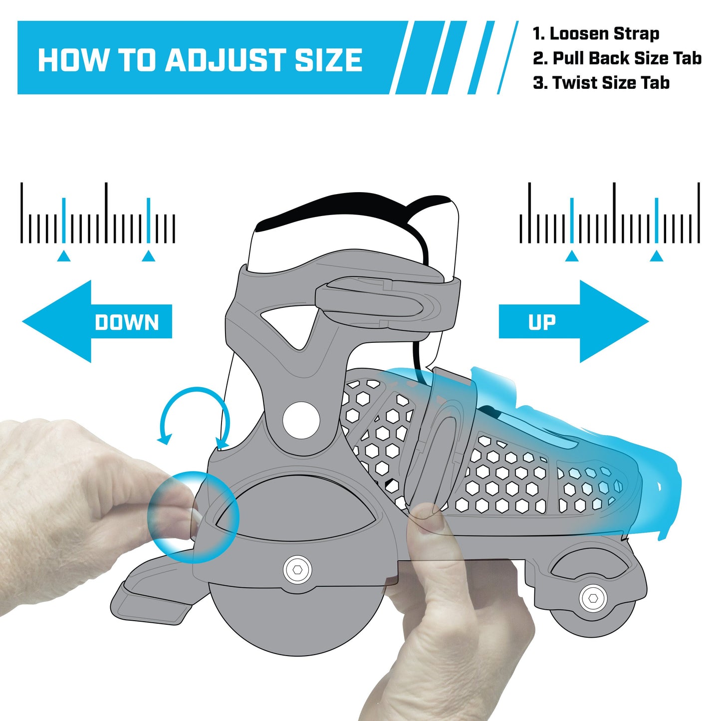 Pacer EZ-Roll Adjustable Youth Rental Skates