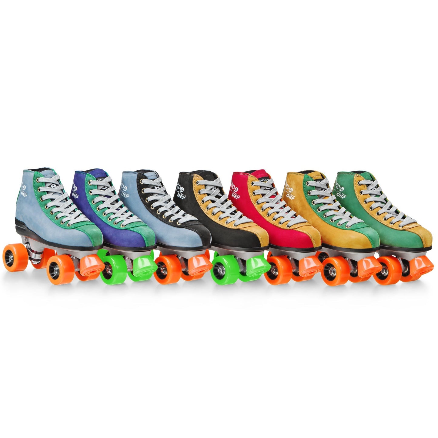 Pacer Custom QE-7 Adult Rental Rink Skates (Green Wheels)