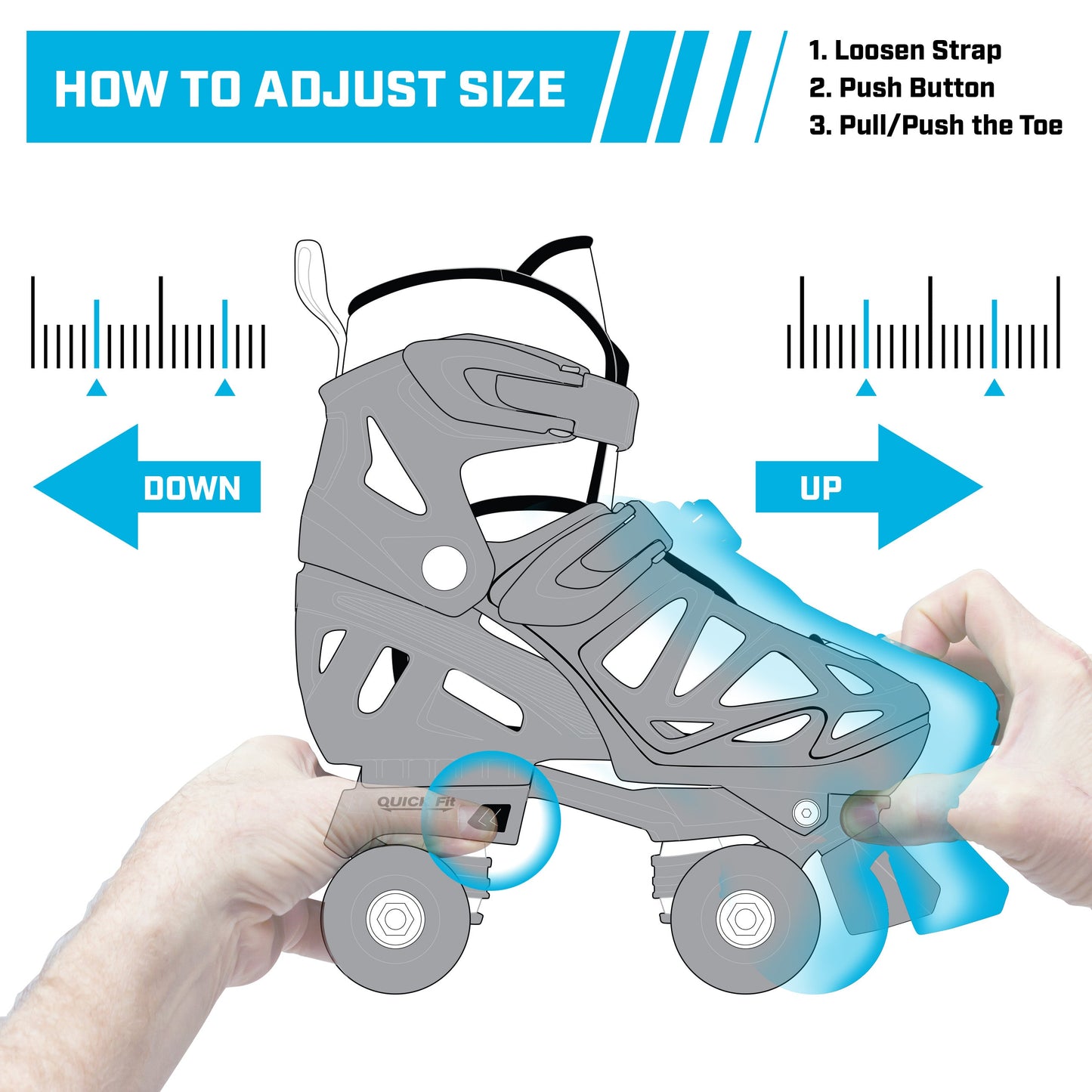 Trac Star Youth Girl's Adjustable Roller Skates